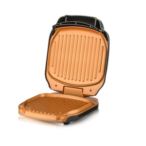 Gratar electric RAF R522, Putere 1000W, cu capac si placi antiaderente, Negru - Img 4