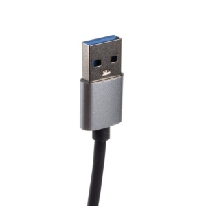 Hub USB cu 4 port-uri,Corp din aluminiu,Gri - Img 2