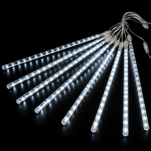 Instalatie de Craciun Ploaie de Meteori, 8 Turturi LED luminosi, Lungime 30cm, Interconectabila, Lumina Alb Rece - Img 3
