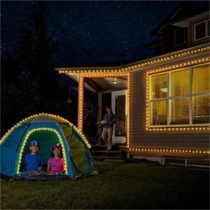 Instalatie LED Liniara, pentru Craciun, 240 LED-uri, 30m, Exterior-Interior, IP44, Jocuri de Lumini, 4 Culori - Img 16