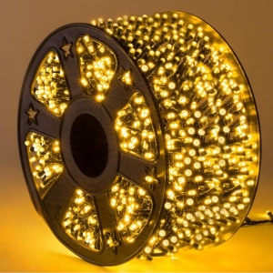 Instalatie Luminoasa tip Rola, Interior/Exterior, IP44, 8 Programe, 30/40/50/80/100m, cu 150/200/250/400/500 LED-uri, Lumina Alba Calda - Img 2