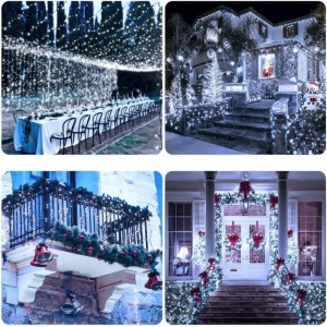 Instalatie Luminoasa tip Rola, Interior/Exterior, IP44, 8 Programe, 30/40/50/80/100m, cu 150/200/250/400/500 LED-uri, Lumina Alba Rece - Img 4