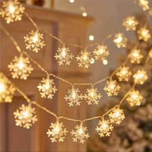 Instalatie solara cu 50 fulgi de nea, Lungime 7m, Lumina cald, rece sau multicolor - Img 10
