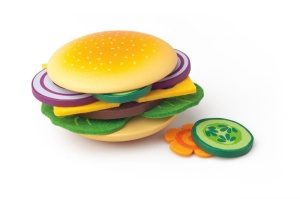 Joc de preparat hamburger din lemn cu toate accesoriile incluse - Img 1