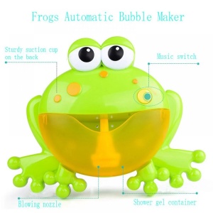 Jucarie de baie pentru copii Bubble Frog cu difuzor de spuma si muzica - Img 4