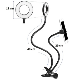 Lampa circulara LED Ring Light pentru selfi-uri, vlogging, machiaj sau apeluri video - Img 11