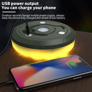 Lampa cu banda LED-uri RGB pentru camping, 8m, IP44, lumina alba calda si colorata, alb - Img 4