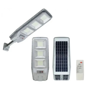 Lampa solara cu telecomanda, suport si senzor de miscare, Putere 100/150/200W - Img 1