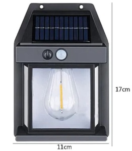 Lampa solara de perete LED cu senzor de miscare fara fir 3W Coba, lumina decorativa - Img 3