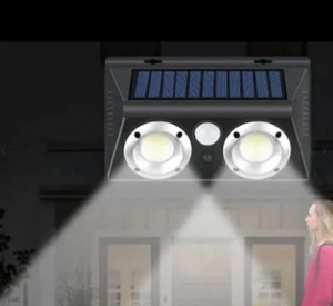 Lampa solara Q TY022 de perete cu LED COB, tip proiector, pentru exterior - Img 3