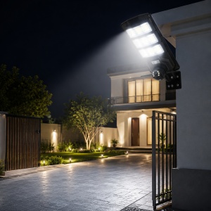 Lampa solara stradala 300W cu camera de supraveghere integrata, Conectivitate 4G LTE cu Cartela SIM, Vedere nocturna, Detectare miscare - Img 8