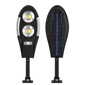 Lampa solara stradala cu telecomanda, Jortan, 100W, IP65, senzor miscare, 6500k, 1000lm, 47x15x29cm, negru - Img 1