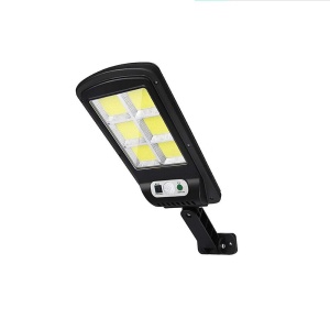 Lampa solara stradala LED, cu 6 cadrane, senzor miscare, IP65, negru - Img 1