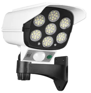 Lampa solara tip camera de supraveghere, Senzor de lumina si miscare, Telecomanda - Img 5