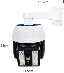 Lampa solara tip camera HW51182 66 SMD LED cu senzor si telecomanda - Img 5