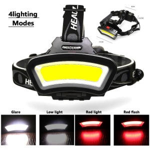 Lanterna de cap LED COB,Reincarcabila USB,Banda Ajustabila - Img 2