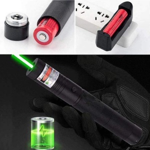 Laser pointer cu acumulator, Tip stilou, Portabil, Puternic cu raza 1km, 2 capete - Img 8
