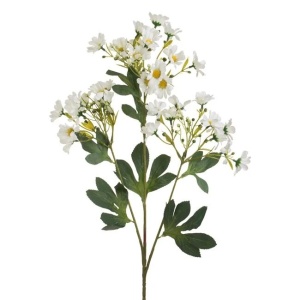 Margarete albe artificiale, cu tulpina lunga, 84 cm, alb - Img 1