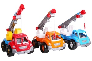 Masinuta de jucarie pentru copii de 2 ani+, utilaj de constructie tip macara, viu colorata - Img 3