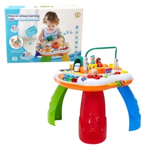 Masuta de activitati pentru copii 10 luni+, cu sunete, zeci de activitati, 44x38x47 cm, multicolor - Img 6