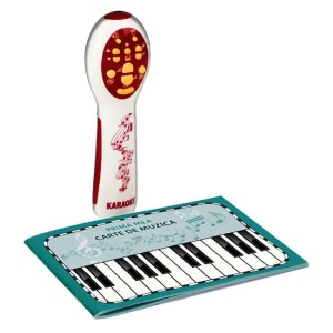 Microfon Karaoke cu carte educativa si CD – Primele lectii de muzica pentru copii
