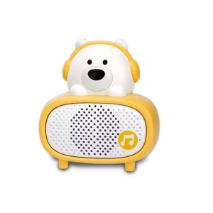 Microfon si difuzor pentru karaoke, pentru copii 3 ani+, Bluetooth, Plastic, Alb-Galben - Img 2
