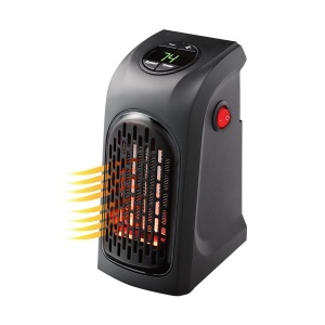 Mini aeroterma electrica, Putere 400W, Oprire automata dupa 12 ore, Negru