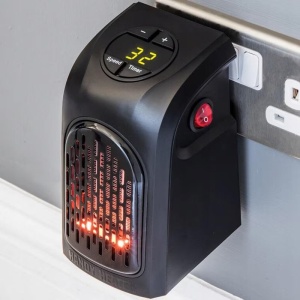 Mini aeroterma electrica, Putere 400W, Oprire automata dupa 12 ore, Negru - Img 3