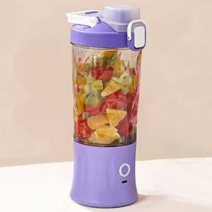 Mini blender portabil, reincarcabil, 60-70W, capacitate 600ml, pentru smoothies, cu pahar, lumina, incarcare USB C - Img 4