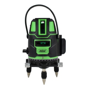 Nivela cu bula laser 2 linii +, 360 grade, fara fir, cu acumulator, verde cu negru - Img 4