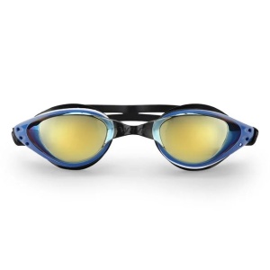 Ochelari Inot pentru Copii 6+ Ani, cu Lentile Anti Fog, din Silicon, cu Husa, Negru-Albastru - Img 1