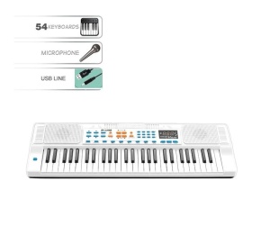 Orga Electronică cu 54 Clape, Ecran LED si Microfon, 200 tonuri, 3ani+, 77.5x9x26 cm - Img 2