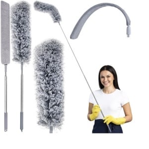 Pamatuf din microfibra 2 capete interschimbabile, Maner Telescopic - Img 1