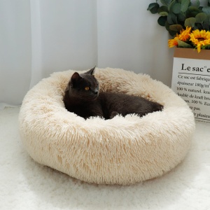 Pat pentru animale de companie, Caini si pisici de talie mica,Diametru 50 cm, Pufos - Img 10