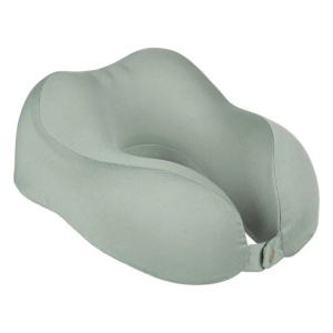 Perna de calatorie anatomica, Spuma cu Memorie, Dimensiune 27cm, Culoare Gri - Img 2