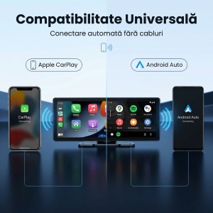 Player auto portabil cu Apple CarPlay și Android Auto - Ecran 10 inch HD - Img 3