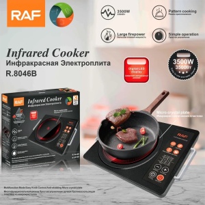 Plita electrica RAF R.8046 cu incalzire radianta infrarosu si control tactil, Putere 3500W - Img 12