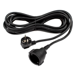 Prelungitor cablu cu siguranta pentru copii, 3680W, Lungime 5m, Negru