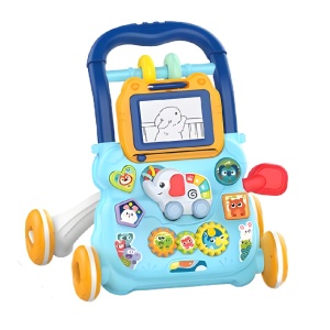Premergator interactiv, educational, pentru copii 1 an+, 40x40x32 cm, roz/albastru - Img 2