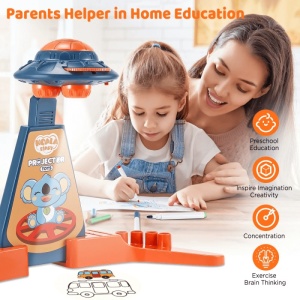 Proiector desen pentru copii 3 ani+, cu 6 diapozitive si 6 carioci incluse - Img 4