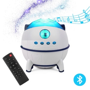 Proiector LED Starry Sky Nightlight cu difuzor Bluetooth, Alb