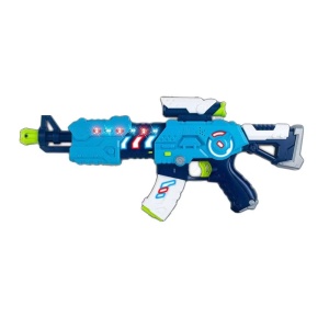 Pusca de jucarie pentru copii 3 ani+, Space Weapon, cu sunete si lumini, 38cm, albastru - Img 3