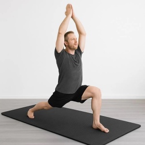 Saltea din spuma pentru yoga, fitness, aerobic - Dimensiune 180x60x1.5cm - Negru - Img 2