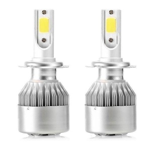Set 2 Becuri Auto LED C6 H7, Iluminare Puternică 7600 Lumeni, Consum Redus 36W - Img 1
