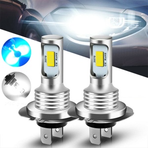 Set 2 becuri auto LED H7 3570 7000LM 2 x SMD, 7000Lm, 6000K, putere 80W, lumina alba - Img 2