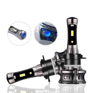 Set 2 becuri auto XT7 LED H4 Canbus, 60W, cu lumina de zi - albastra - Img 2