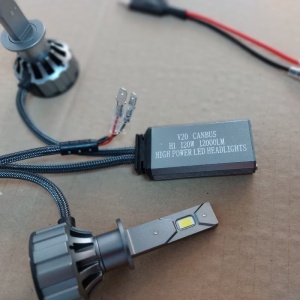 Set 2 becuri LED H1, Canbus, 120W, fara eroare, 6000k, 12000 lumeni, lumina alb-rece - Img 4