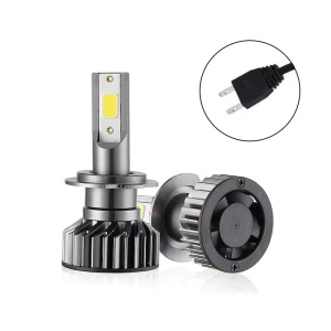 Set 2 becuri LED H7, 100W, COB, lumina alb-rece, 12000LM - Img 3