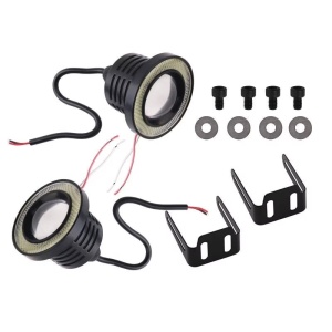 Set 2 proiectoare LED cu lupa si Angel Eyes, diametru 64mm, 6500K, 3200LM - Img 8
