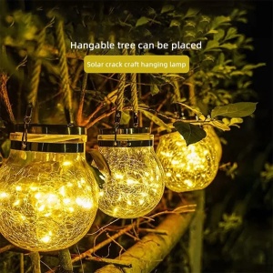 Set 2 X Lampa Solara Decorativa tip Borcan, Design Modern, Lumina Calda, Sticla - Img 8
